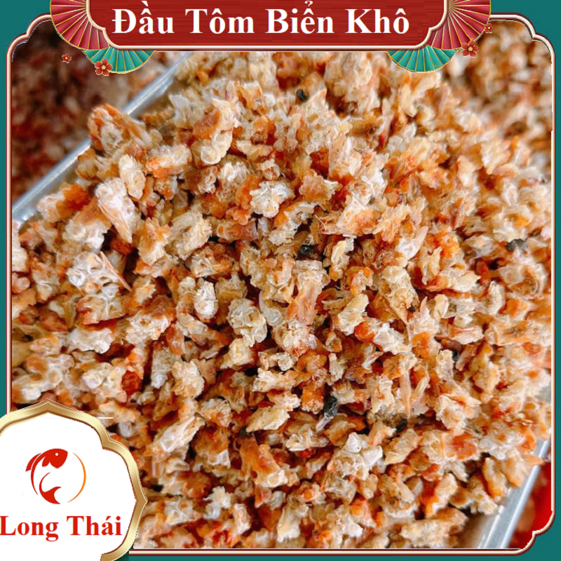ĐẦU TÔM BIỂN SẤY KHÔ THIÊN NHIÊN 1000gr  CHUYÊN DÙNG NẤU NƯỚC LÈO NẤU SÚP SIÊU NHIỀU SIÊU NGON NGỌT NƯỚC - Long Thái