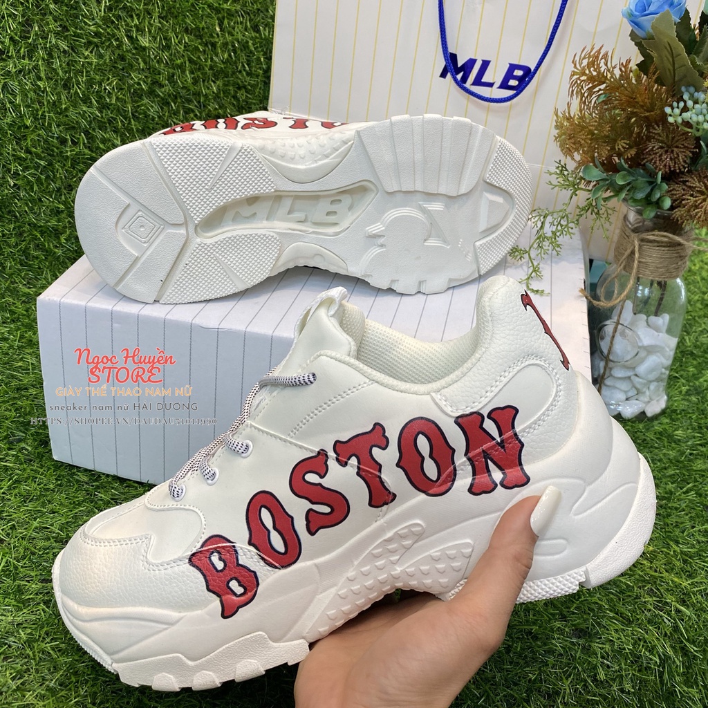 Giày sneaker MLB chữ boston đỏ