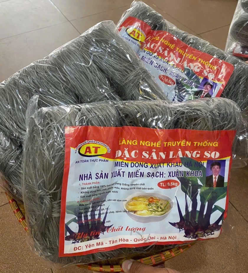 1kg Miến dong bắc Hữu cơ loại không tẩy sợi miến dai ngon không bở dùng chế biến nhiều món ngon