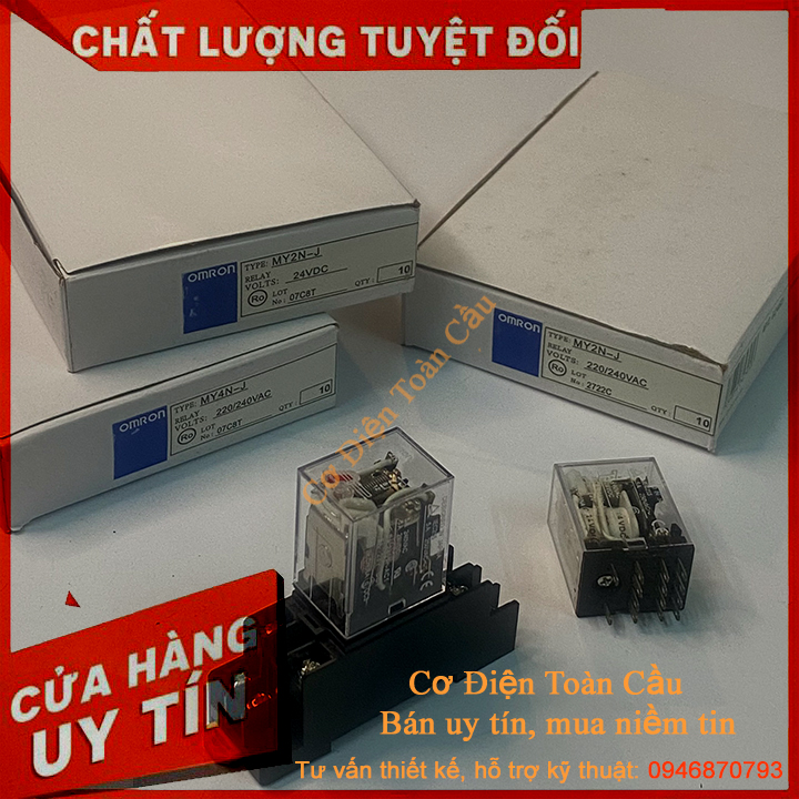 Rơ le trung gian Relay trung gian rơ le kiếng relay kiếng rơ le kính relay kính MY2N-J MY4N-J OMRON