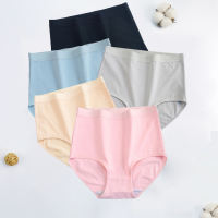 FallSweet 5Pcs /Pack! Women High Waist Panties Comfortable Cotton Underwewar Solid Color Underpants Plus Size M To XXXL