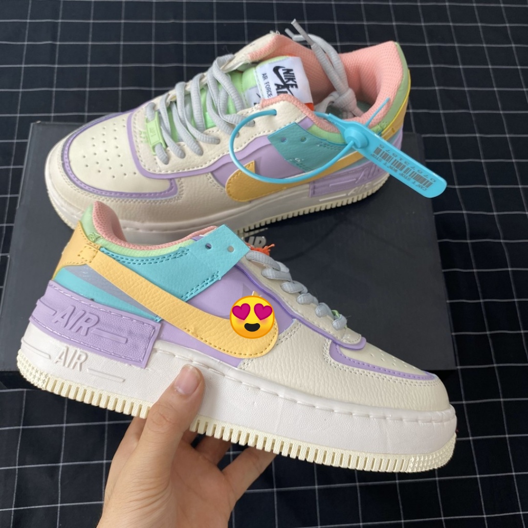 ??FULL BOX?? Giày Sneaker AF1 Shadow 7 Màu - Giày Thể Thao AF1 Shadow 7 Màu Nam Nữ [Tặng tất]