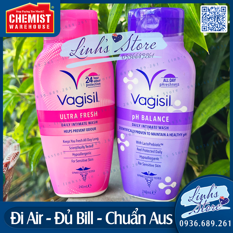 Dung dịch vệ sinh phụ nữ cao cấp Vagisil 240ml 💙 Chemist Warehouse - Úc