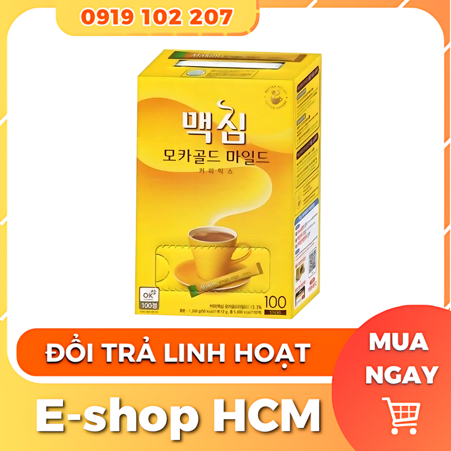 Cà phê maxim mocha gold hàn quốc 100 gói | cà phê hòa tan | nhập khẩu korea