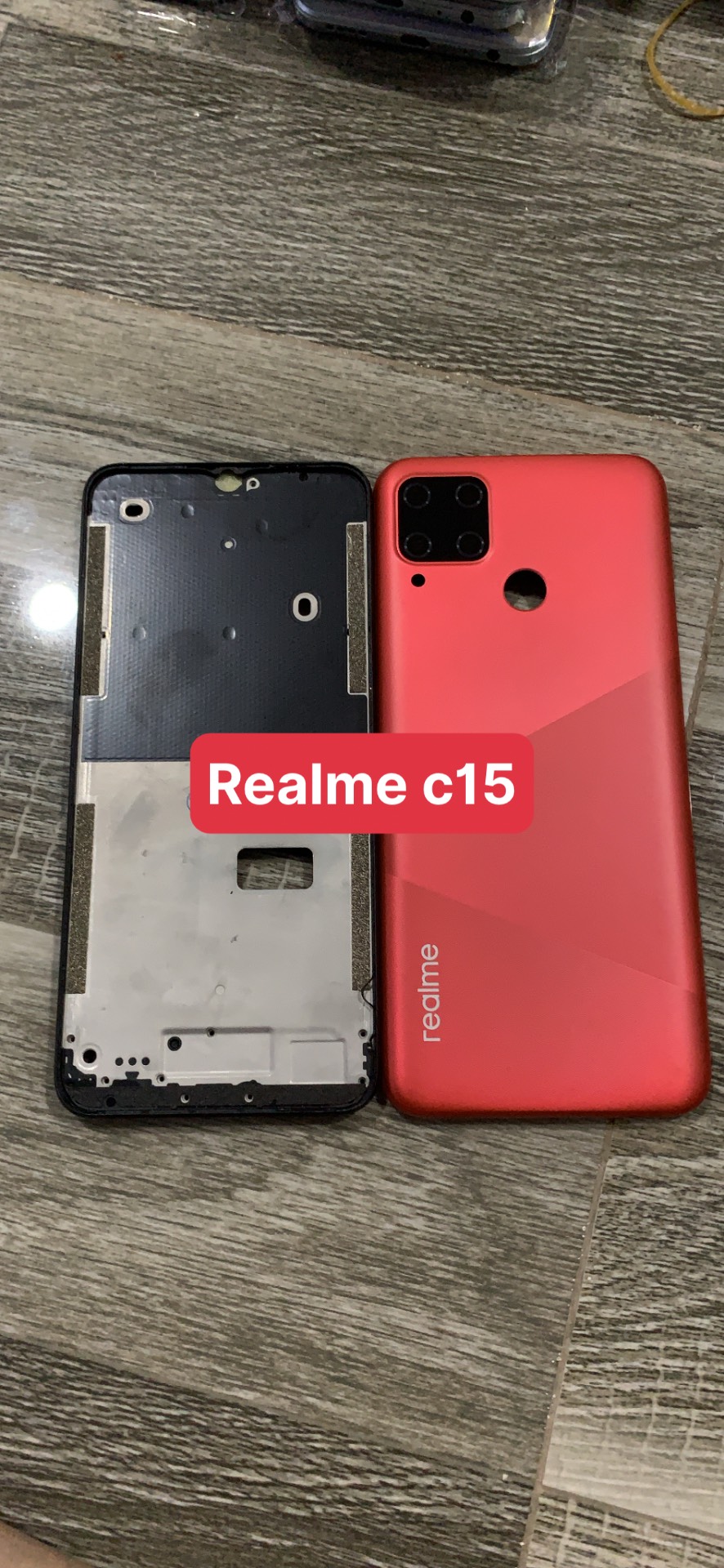 Bộ vỏ realme C15 zin