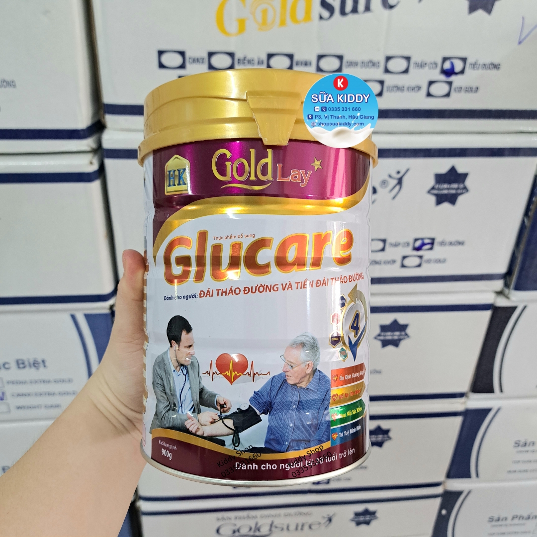 Sữa tiểu đường Goldlay Glucare 900g dành cho người tiểu đường và tiền tiểu đường (date luôn mới)