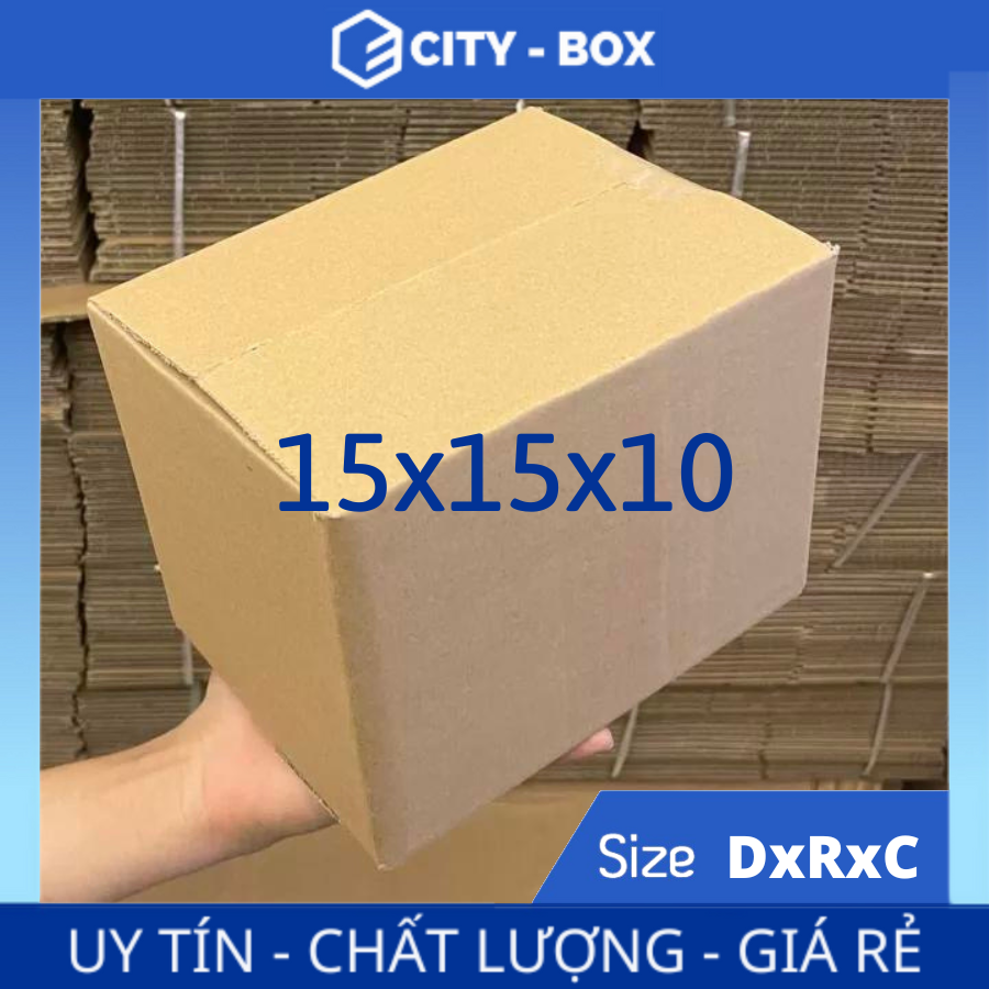 Set 50 hộp carton 15x15x10 - hộp ship cod 1510