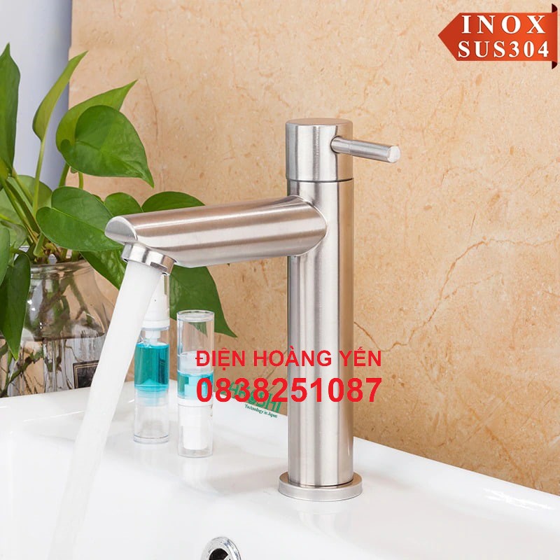 Vòi Rửa Mặt Lavabo Vòi Lavabo Lạnh INOX 304 VÒI ĐIẾU LA ĐIẾU