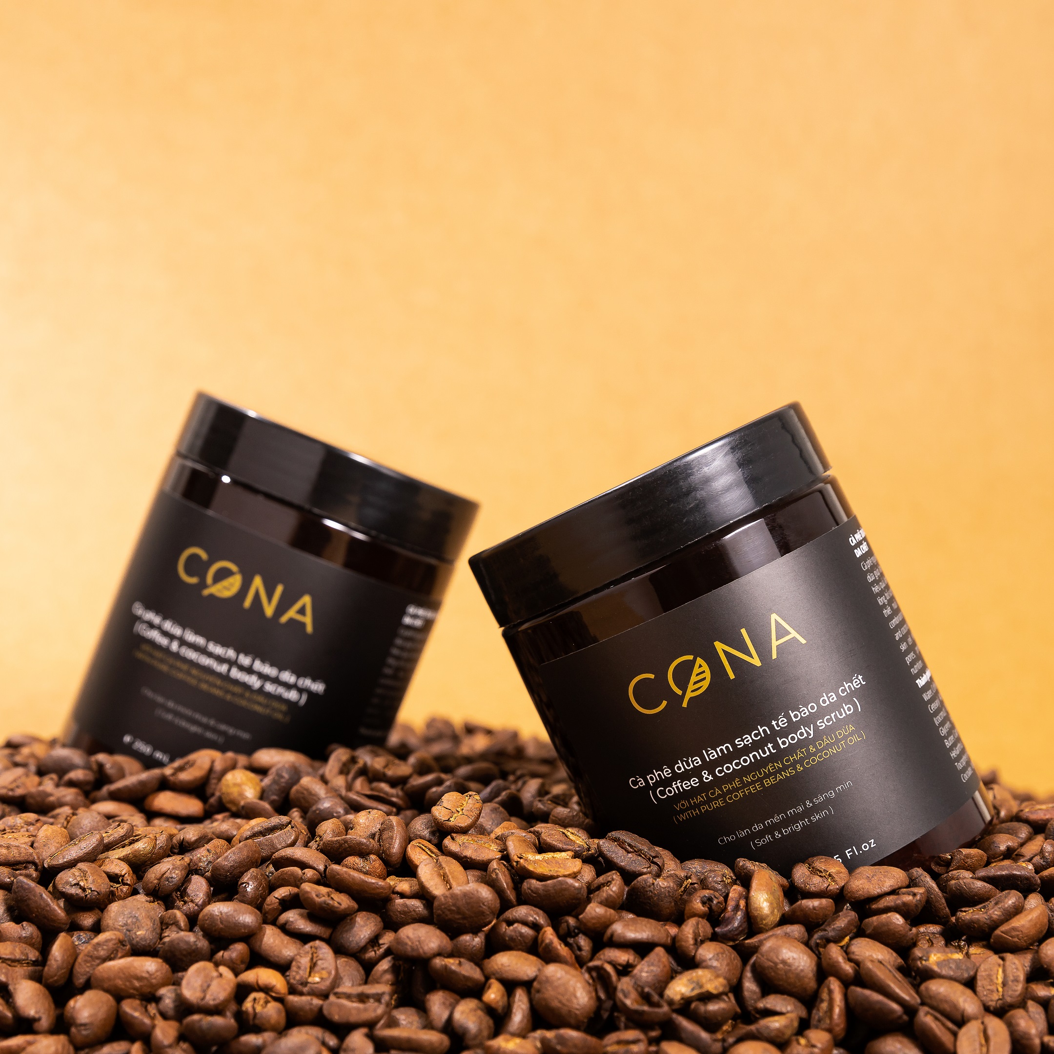 [HCM][COMBO TIẾT KIỆM] Cà phê dừa làm sạch da chết cơ thể CONA 250ml từ cà phê Tây Nguyên & Dầu dừa Bến Tre giúp làm sạch da chết cơ thể và cấp ẩm cho da giúp da sáng mịn đều màu