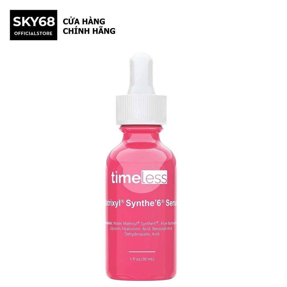 Tinh Chất Chống Lão Hoá, Giảm Sẹo Rỗ Sẹo Lõm Timeless Matrixyl Synthe’ 6 +Hyaluronic Acid Serum 30ml
