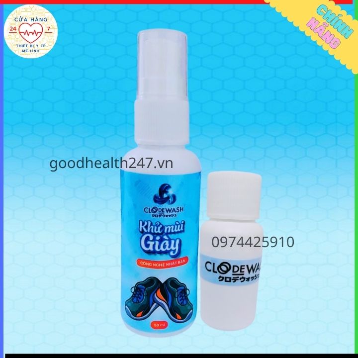 Chai Xịt Khử Mùi Hôi Giày Dép Công Nghệ Nhật Bản Clodewash 50ml