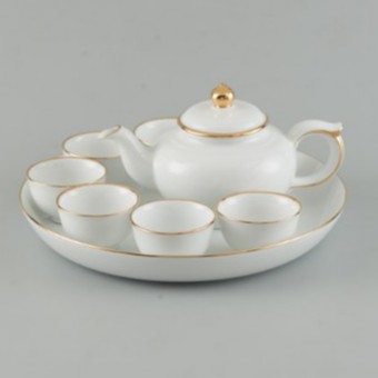 Bộ trà minh long jasmine 0.35l chỉ vàng 01357201403