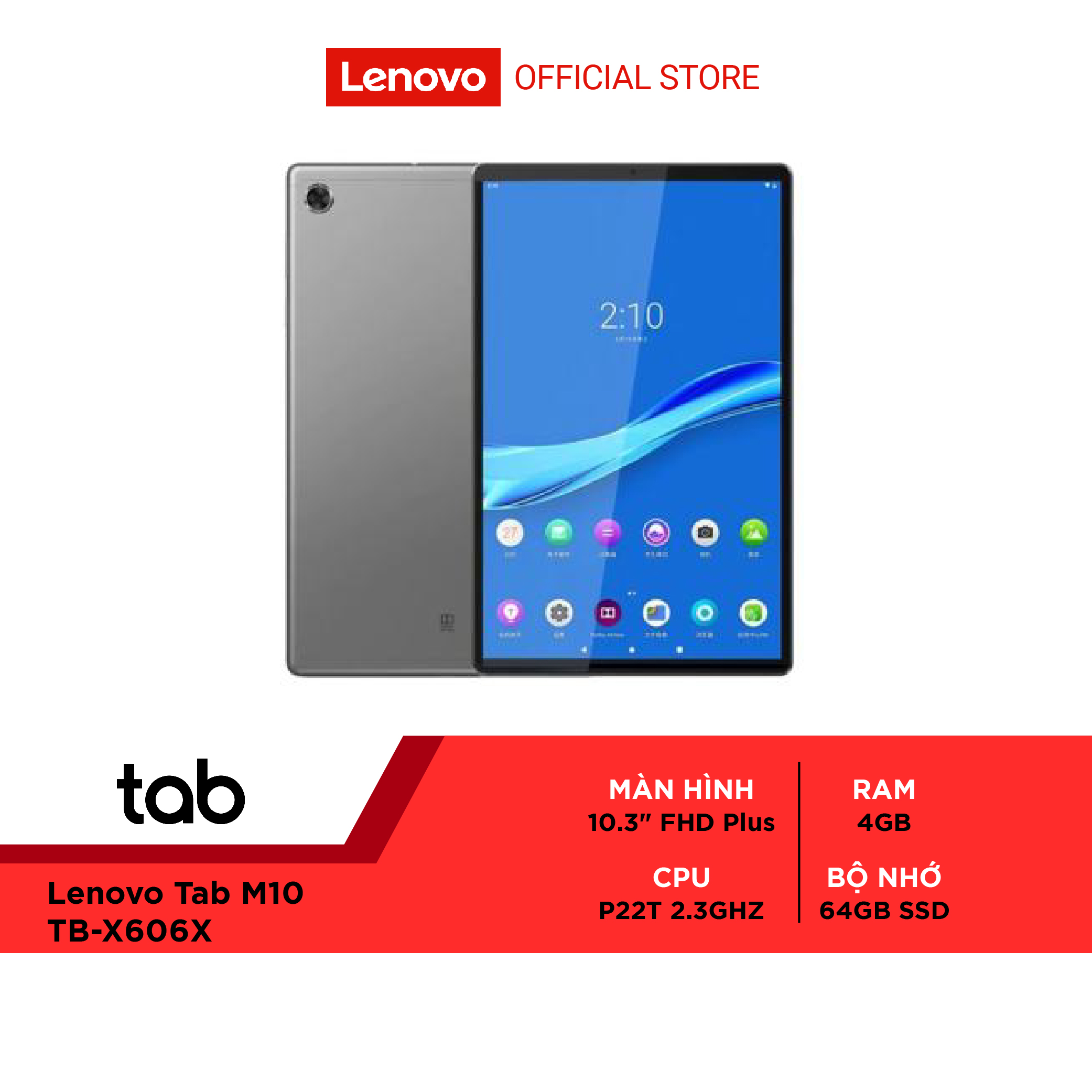 Máy tính bảng lenovo tab m10 tb-x606x za5v0362vn