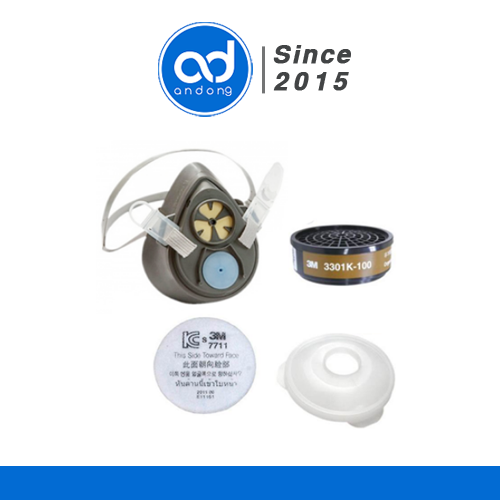 Trọn bộ mặt nạ 3m 1 phin lọc khí độc 3m 3200