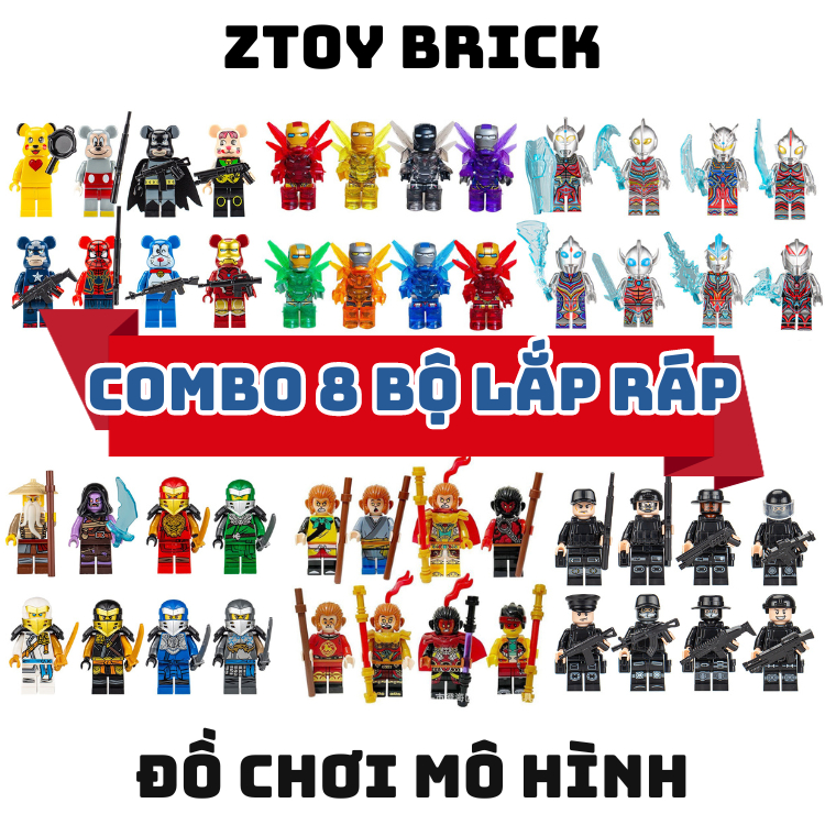 NHÂN VẬT ĐỒ CHƠI MÔ HÌNH LẮP RÁP Njnjagooo MARVEL MINECAFT SIÊU NHÂN ... PHÁT TRIỂN TRÍ TUỆ CHO TRẺ