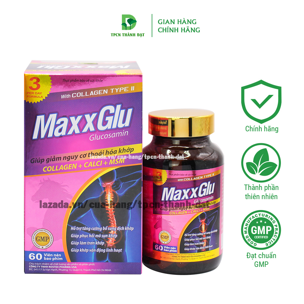 Viên uống bổ xương khớp MaxxGlu bổ sung Glucosamin hỗ trợ giảm đau nhức