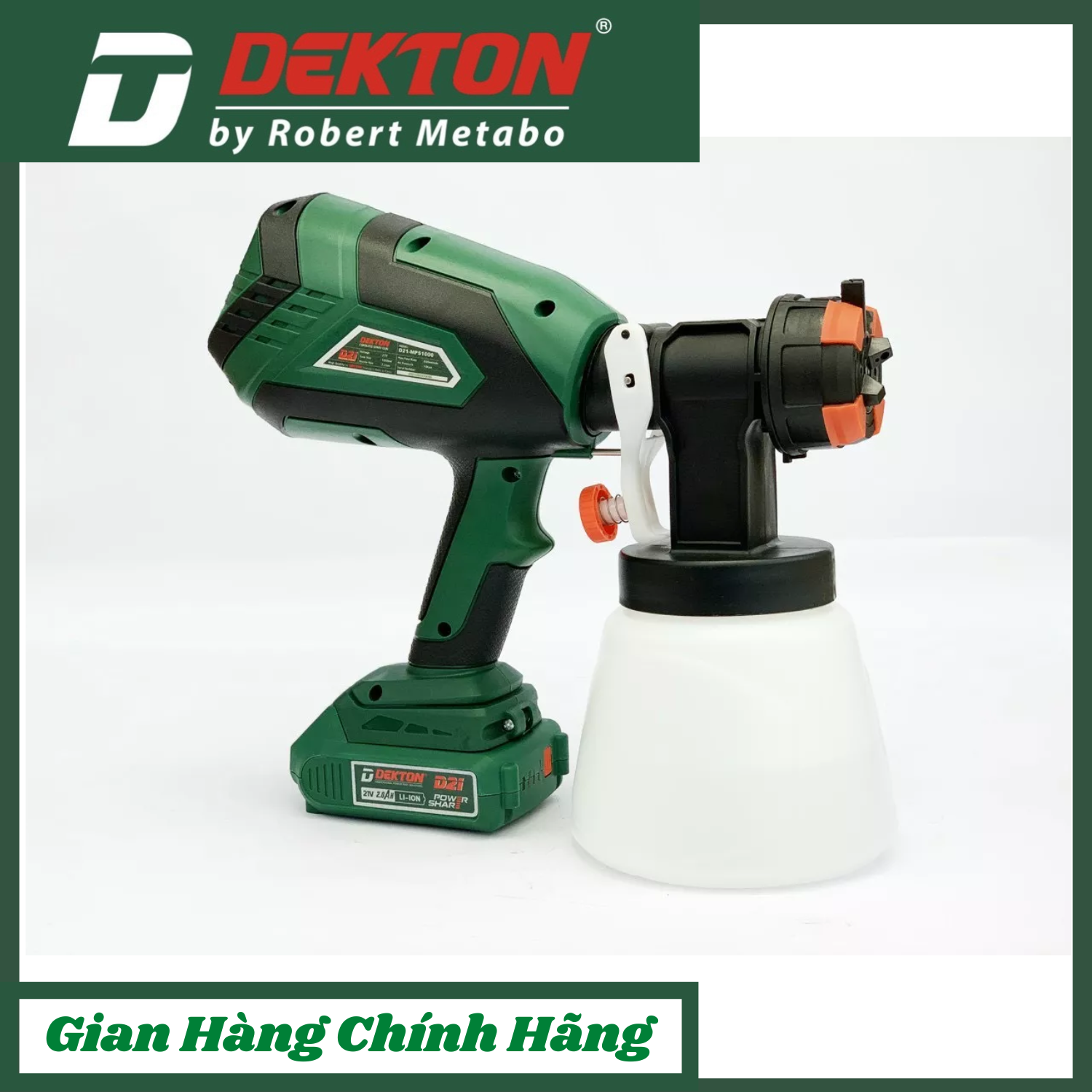Máy phun sơn dùng pin dekton d21-mps1000
