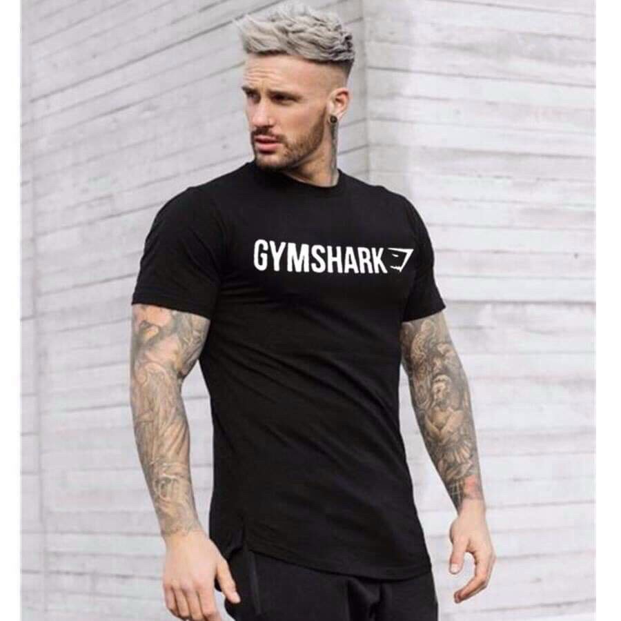 Áo thun thể  thao nam GYMSHARK vạt bầu ôm body cao cấp - Thun lạnh co giãn cao - Key Sport chuyên đồ thể thao nam tập GYM, YOGA