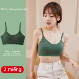 Áo ngực cotton nguyên chất vest tất cả trong một áo ngực không mặc treo quấn ngực lưng đẹp nữ sinh viên áo lót ống gợi cảm