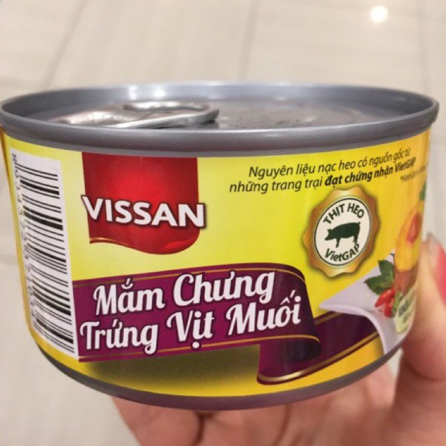 Mắm chưng hột vịt muối vissan hộp 150g date mới 2026