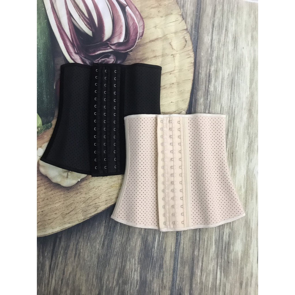 Gen nịt bụng latex, đai nịt bụng giảm eo 9 xương thép, cao su nguyên tấm