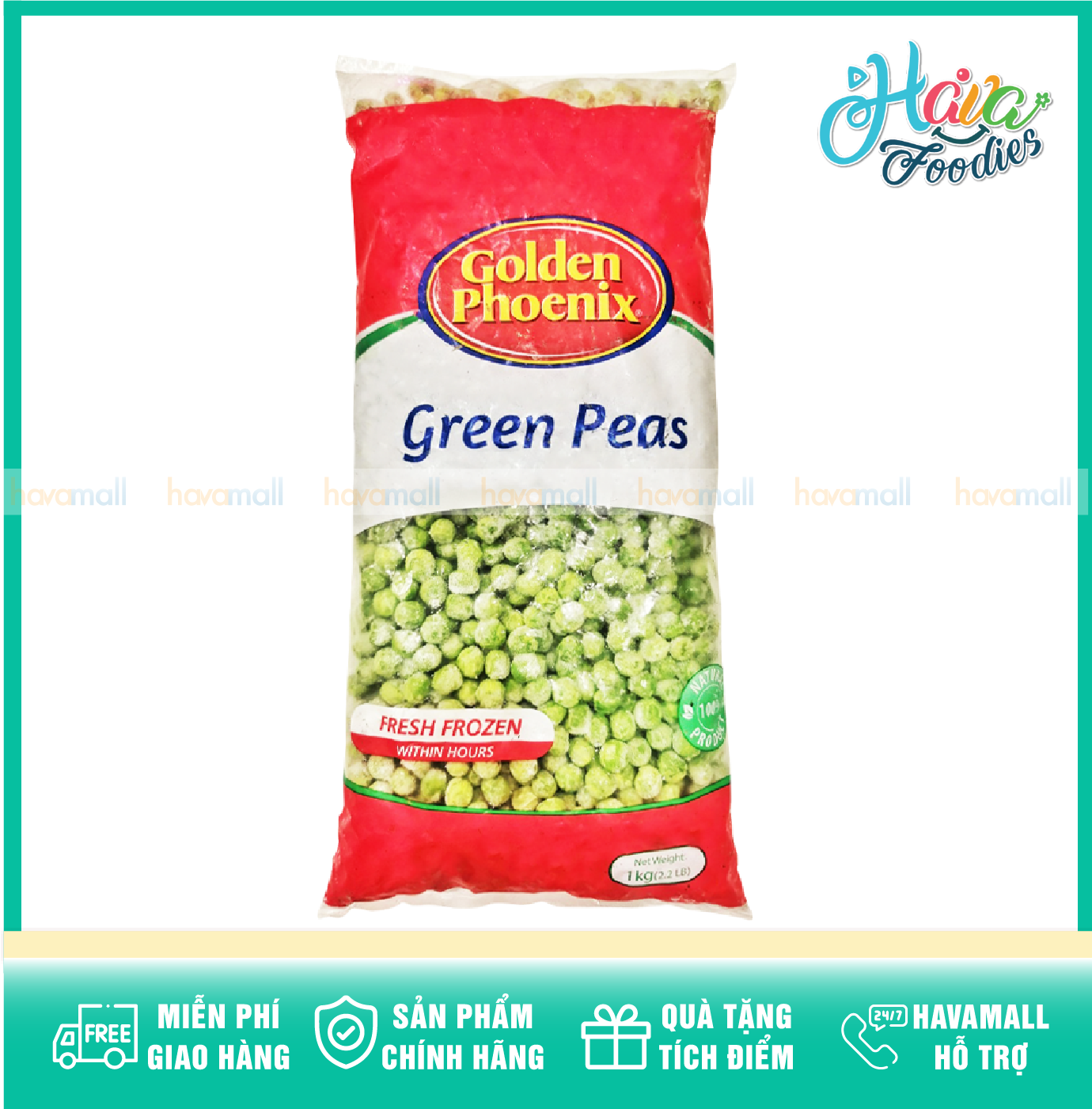 [CHỈ GIAO HỎA TỐC 2H TẠI HCM] Đậu Hà Lan Đông Lạnh Phoenix 1Kg – Green Peas Frozen