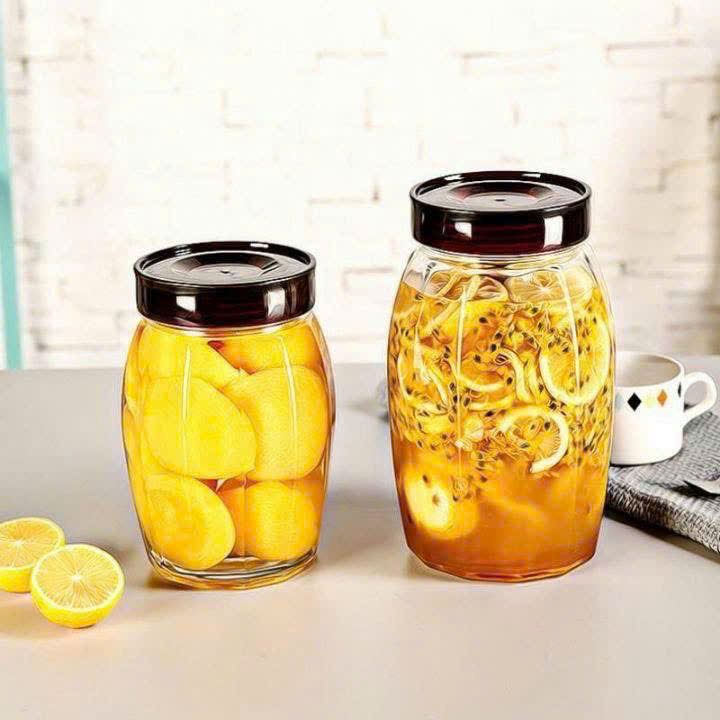 [HÀNG ĐẸP] Hũ thủy tinh muối dưa cà nắp nhựa xoáy cao cấp, Lọ/hũ thủy tinh đựng bánh kẹo, đồ khô kín khí 1200ml