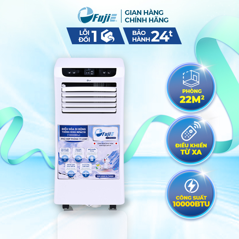Máy lạnh di động FujiE MPAC10 diện tích phòng từ 17m2 đến 22m2 làm mát
