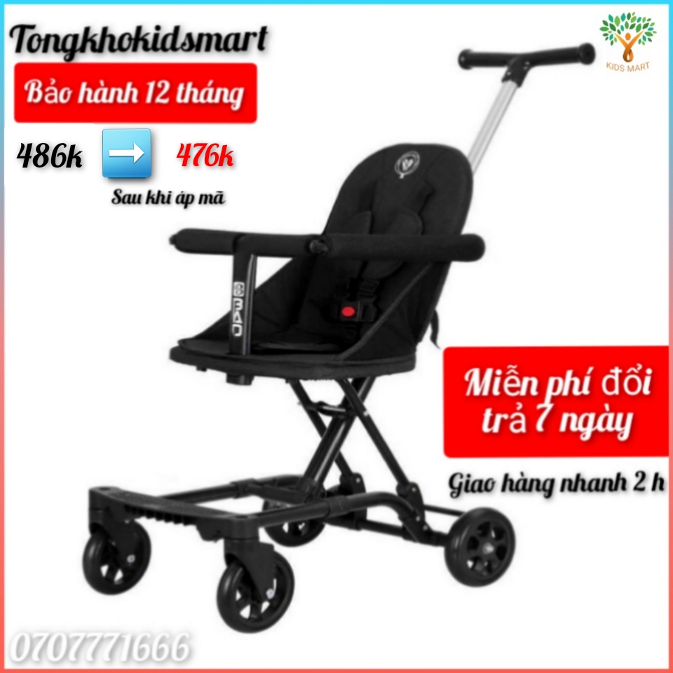  Xe đẩy em bé gấp gọn kids mart  xe đẩy cho bé sơ sinh Tặng  kèm theo Nệm  Bảo hành 12 tháng . 