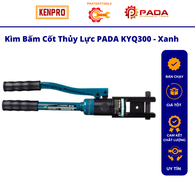 Kìm bấm cốt thủy lực yyq-kyq300-xanh đen-hàng xuất châu âu