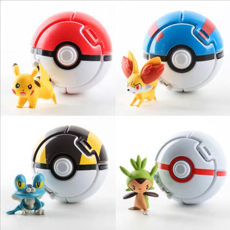 4 in 1Đồ Chơi Pokemon Mô Hình quả bóng pokemon đồ chơi