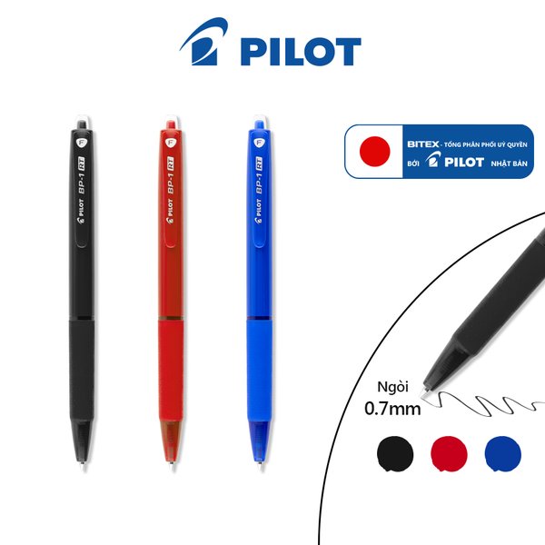 Bút bi pilot bp-1rt ngòi 0.7mm chính hãng