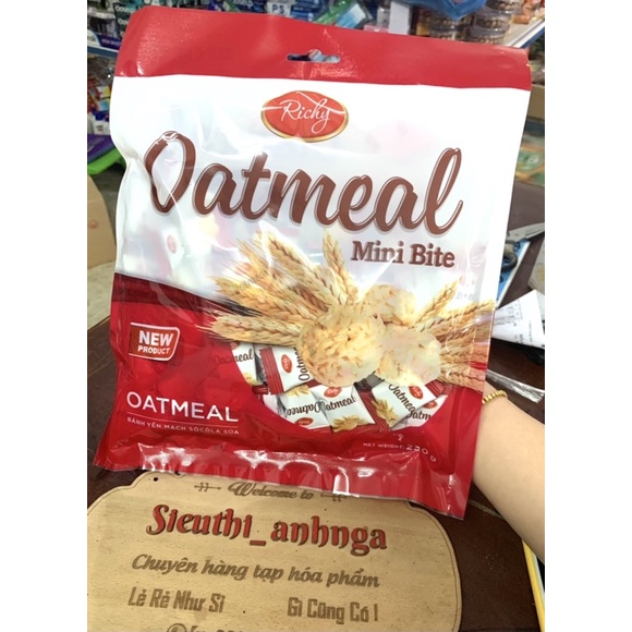 Bánh Yến Mạch Socola Sữa Oatmeal Richy Túi 250g