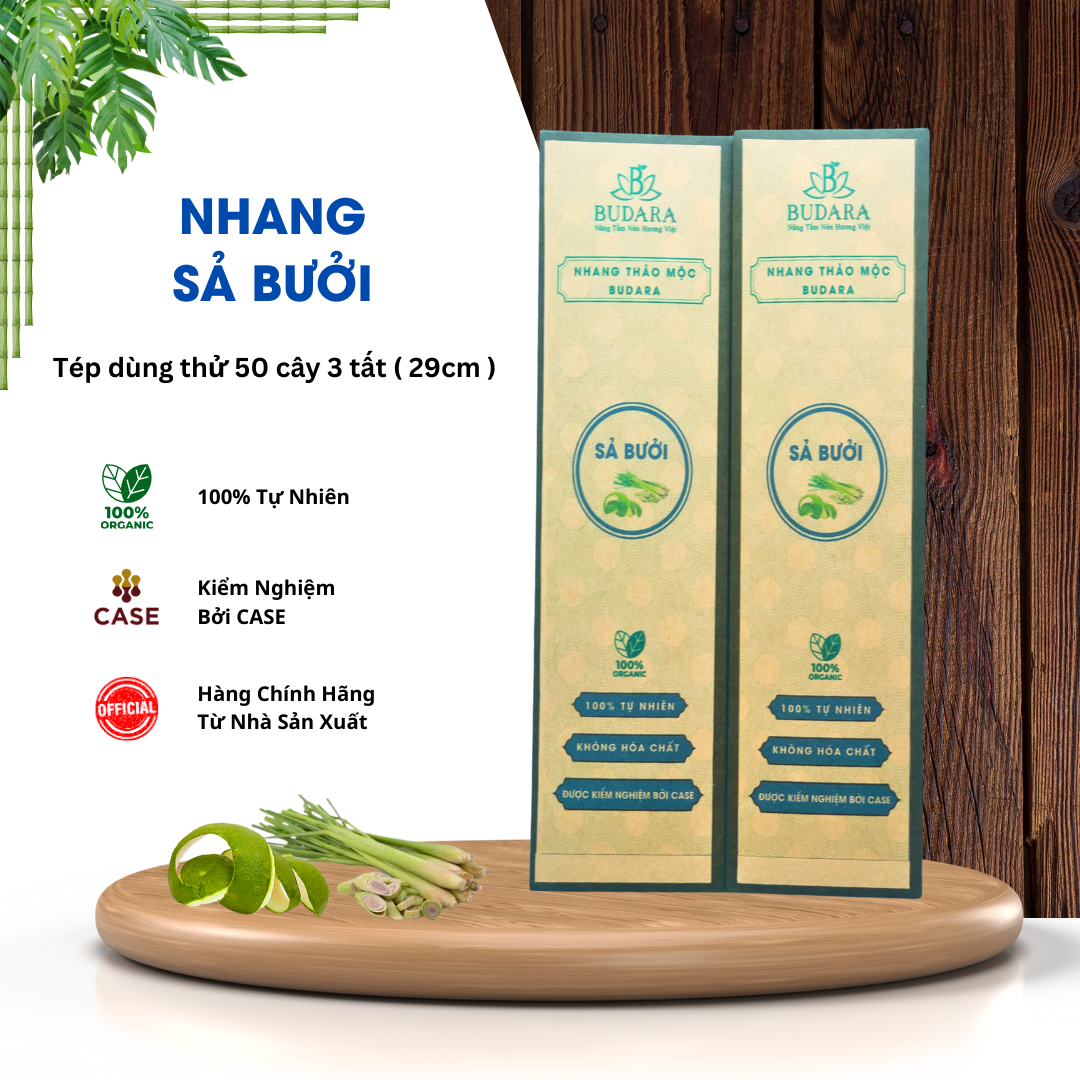 [ Tép dùng thử 3 tất ] Nhang sả bưởi, nhang sả, nhang bưởi, nhang thảo mộc