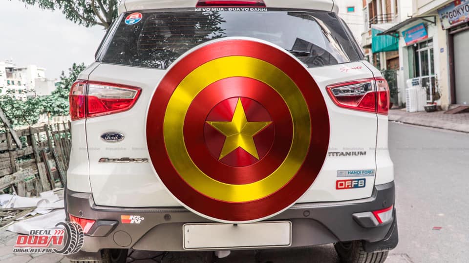 Tem dán ốp lốp, capo khiên captian mẫu mới