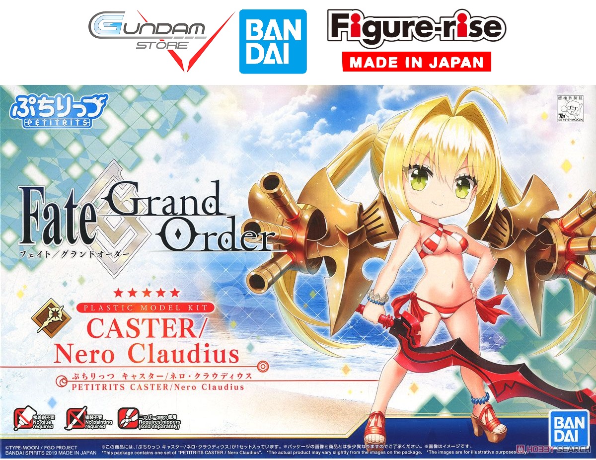 Bandai Petitrits Caster Nero Claudios Fate Grand Order Mô Hình Đồ Chơi Lắp Ráp Anime Nhật