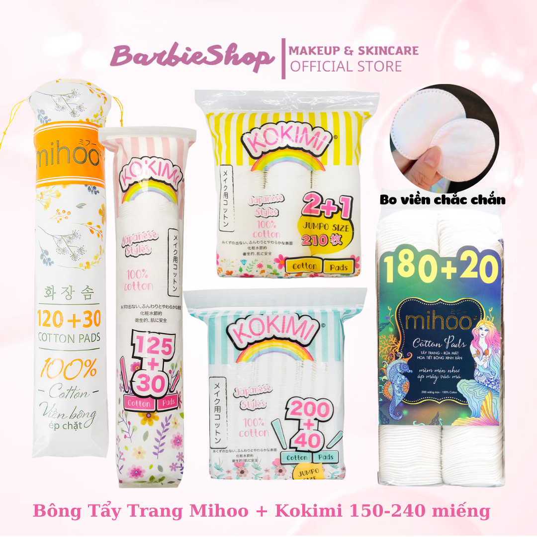 Bông tẩy trang mihoo cotton pads - mihoo kokimi đủ dòng