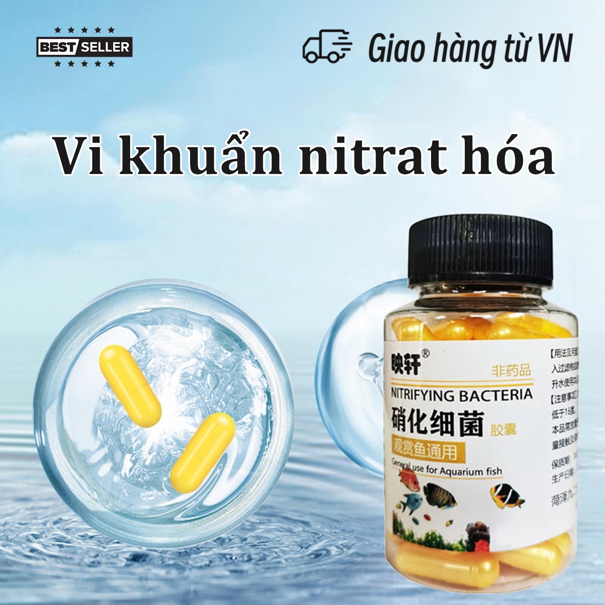 Vi Khuẩn Nitrat Hóa Cho Bể Cá Cảnh , Bể Thủy Sinh - hóa cực mạnh với công thức đậm đặc