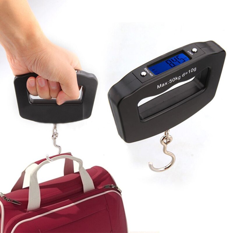 [Tặng Kèm Pin] Cân Điện Tử 50 Kg Tay Móc Treo Đa Năng Màn Hình LCD