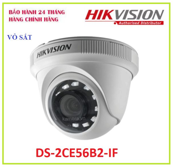 Camera hd-tvi dome 2.0 megapixel hikvision ds-2ce56b2-if