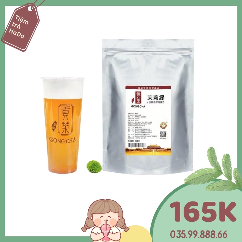 Trà nhài gói bạc gongcha lục trà đặc biệt cao cấp 500g