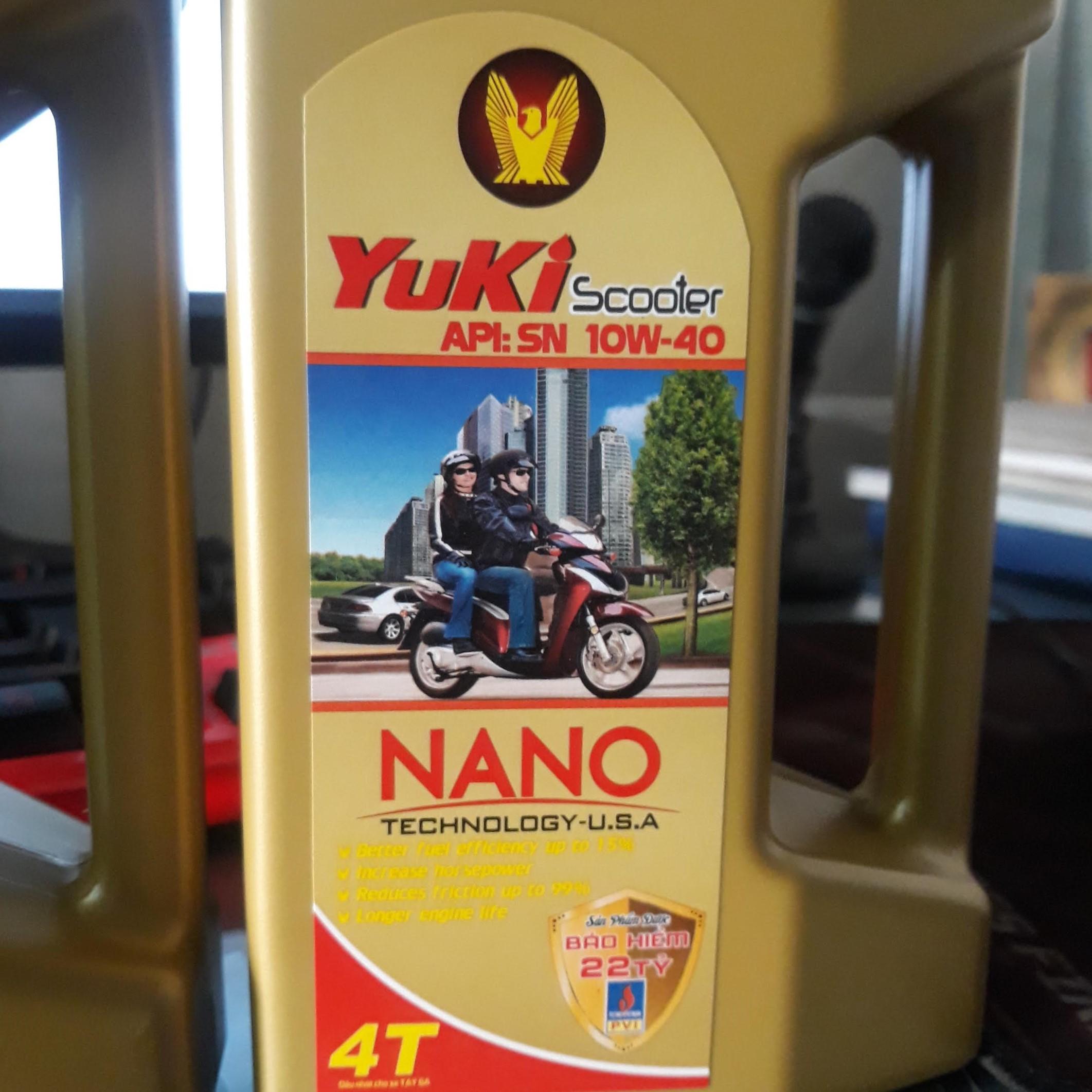 nhớt YUKI NANO xe ga 0,8l