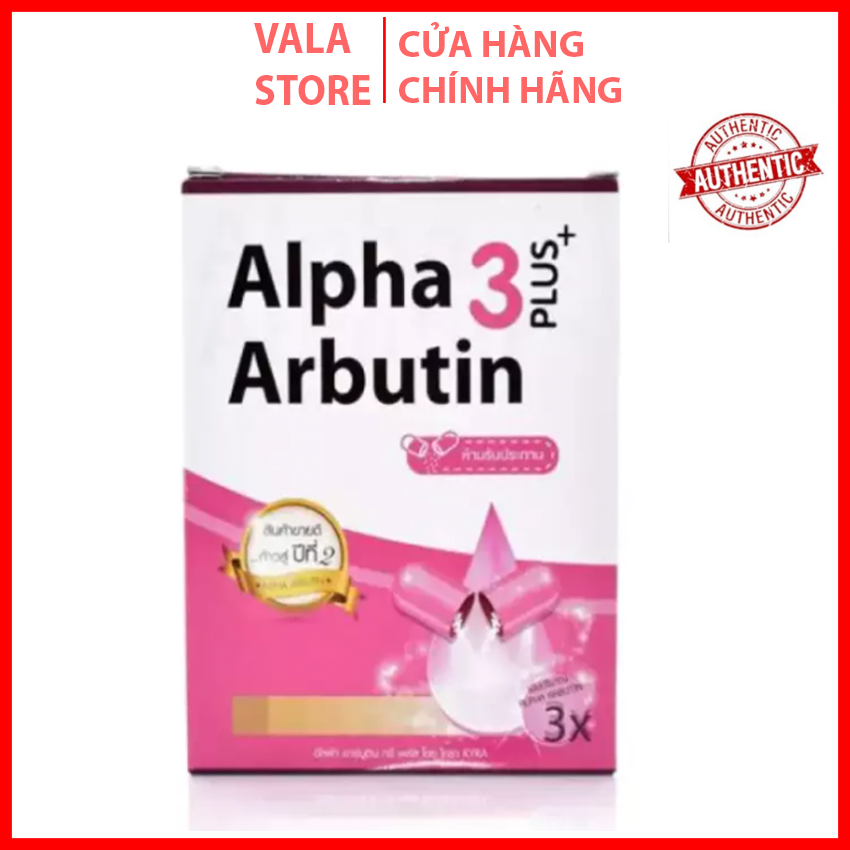Viên kích trắng Alpha Arbutin 3 Plus hộp 10 viên Vala Store