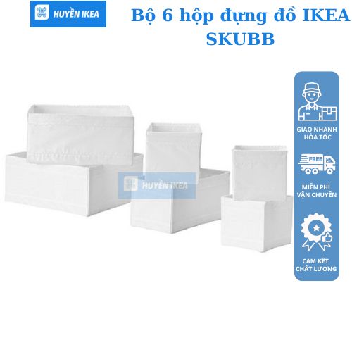 Bộ 6 hộp đựng đồ ikea skubb