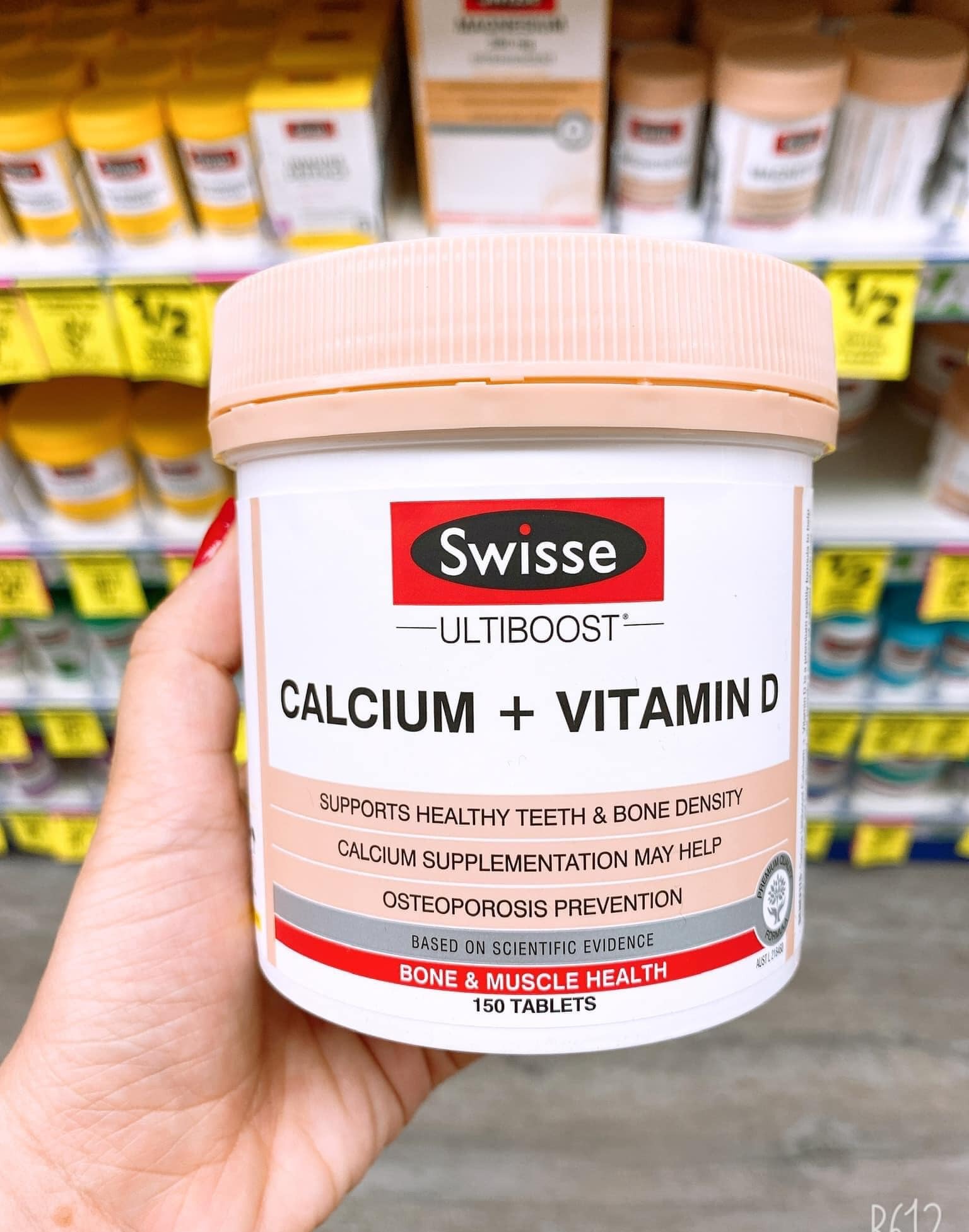 CALCIUM VITAMIN D SWISSE lọ 150 viên