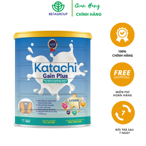 Sữa Katachi Gain Plus Lon 900g sữa tăng cân, sữa thoát gầy siêu nhanh