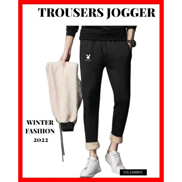 [SIÊU ẤM-BIG SIZE 110kg ] Quần jogger lót lông cừu cao cấp- Quần nỉ thời trang lớp lót lông màu trắng sữa