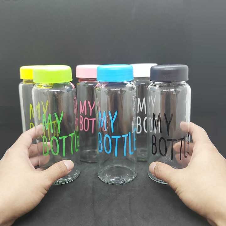 Combo 6 Bình Thủy Tinh đựng nước MY BOTTLE 500ML - Bình đựng nước thủy tinh đựng sữa - Chai đựng nước ép – Thích hợp cho Anh Chị văn phòng sinh viên học sinh