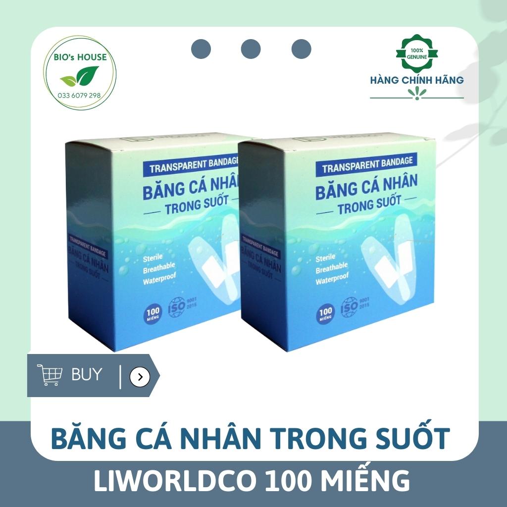 Băng cá nhân trong suốt LIWORLDCO hộp 100 miếng