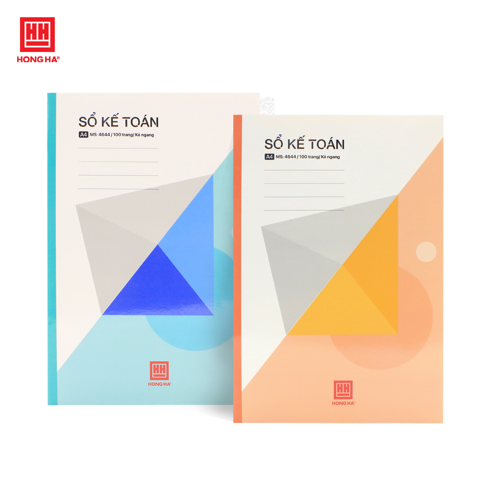 Sổ kế toán kẻ ngang a4, sổ giáo án 100 trang hồng hà định lượng 58gsm - 4644